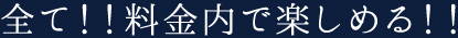 全て！！料金内で楽しめる！！